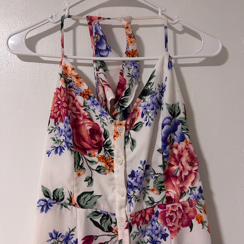 Floral Halter Neck Women Top